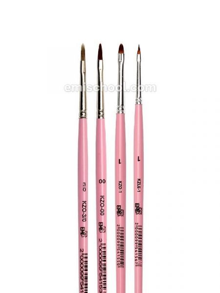 Emi Brush Set for Zhostovo, 4 brush