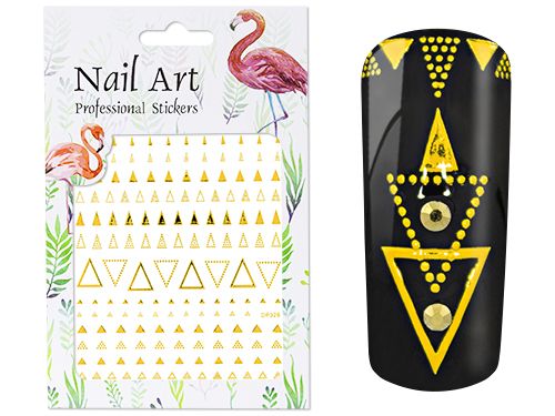 NailArt Sticker 3D Gold Triangle DP328