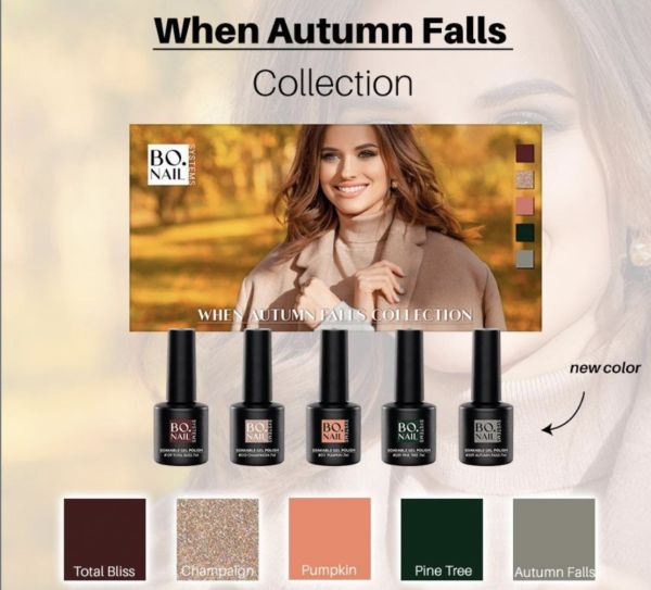 BO. When Autumn Falls collection 5 couleurs à 7 ml prix spécial.