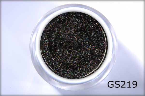 Glitter Gel, Black Multi, 4,5 ml
