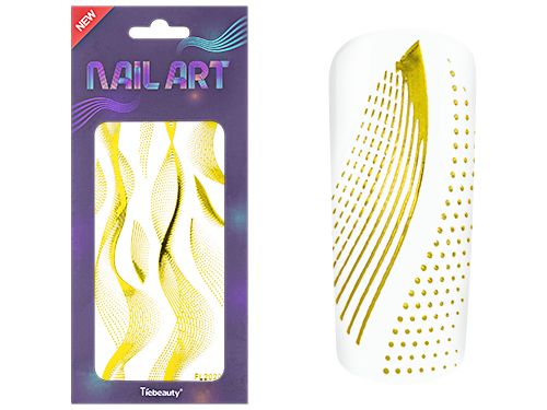 NailArt Sticker XL Gold G03 FL2020 selbstklebend