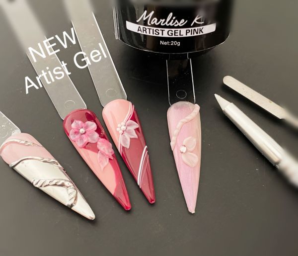 Artist Gel Marlise K pink 20 g, for modelling 3D nail art