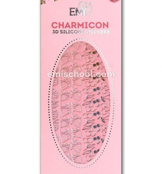 Charmicon 3D Stickers, 43 Berries Gold Silver