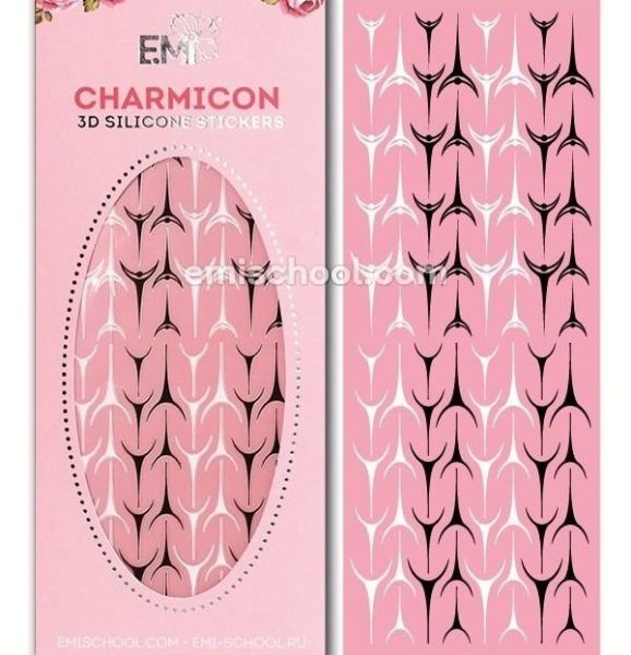 Charmicon 3D Stickers, Lunula 36 Black White