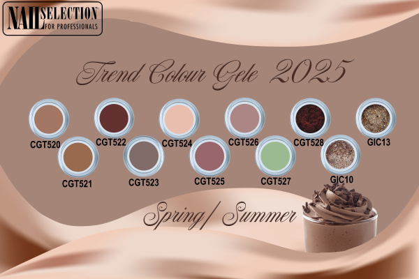 Trend gels de couleur printemps/été 2025 en kit 11 couleurs à 4,5 ml ou par piece