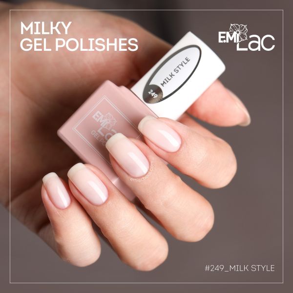 Milky Gel Polishs, no 249, Milk Style, 9 ml