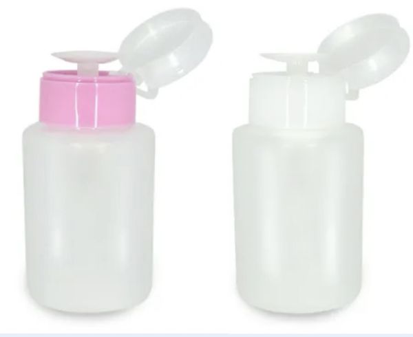 Dispenser für Flüssigkeiten 150 ml aus Plastik, rosa oder clear