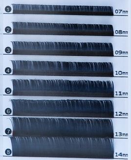 Volumen-lashes, Dicke 0,07 mm, D-Curl